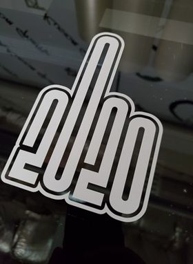 2020 middle finger decal (4"wide x 6"high)