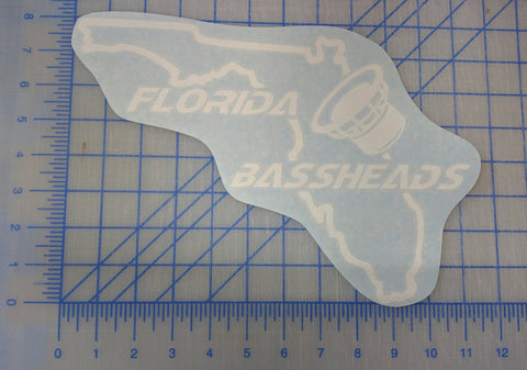 8" Florida Basshead decal (11.05"wide x 8"high)
