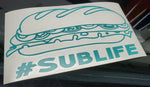 #SUBLIFE decal (8" wide x 4" tall)