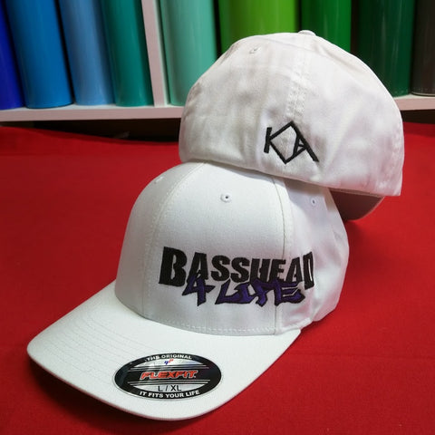 Basshead 4 Life - White Flexfit Hat